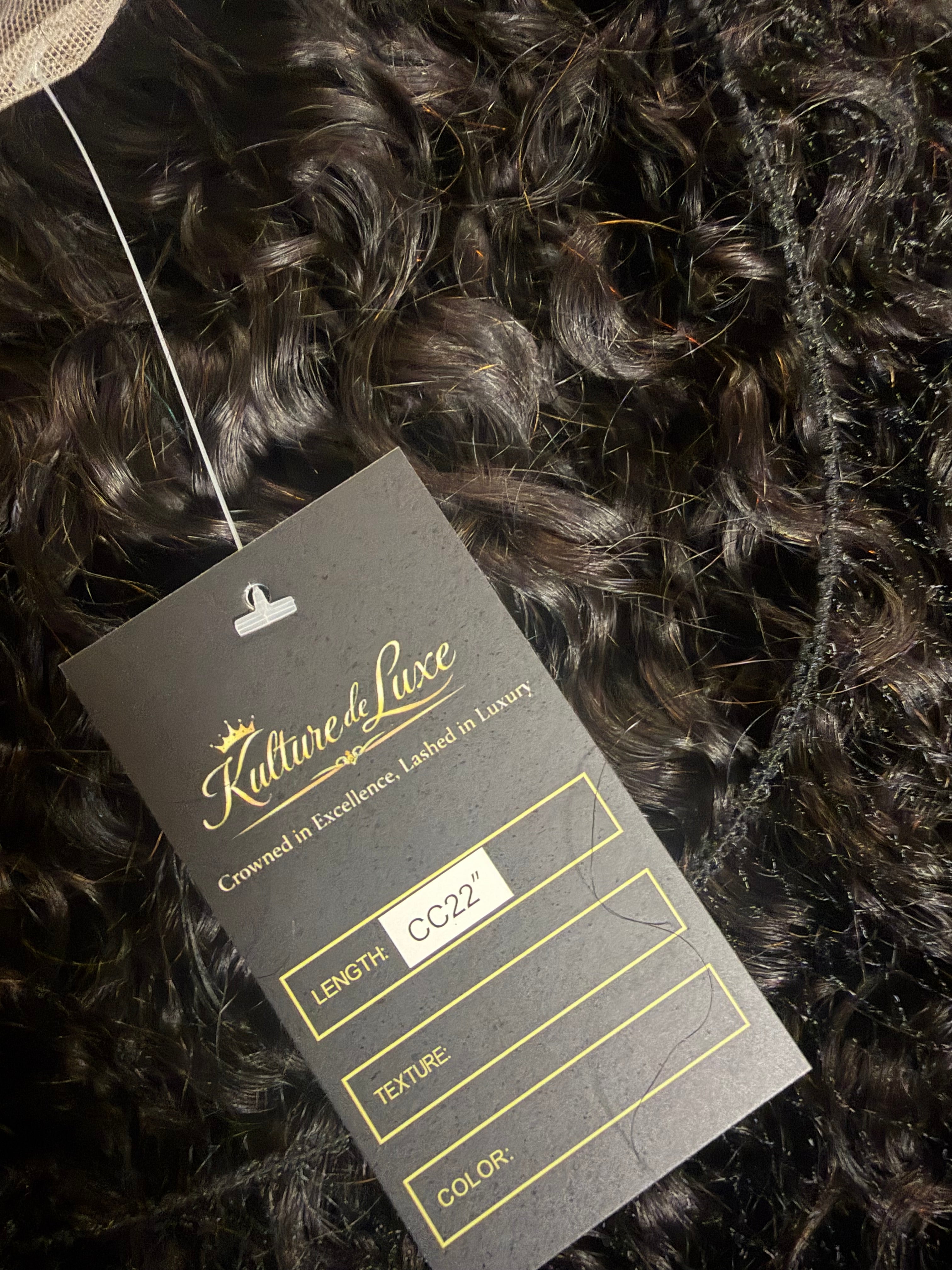 5x5 closure wig cambodian curly 22"